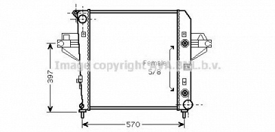 AVA QUALITY COOLING je2043 -  Радиатор, охлаждение двигателя